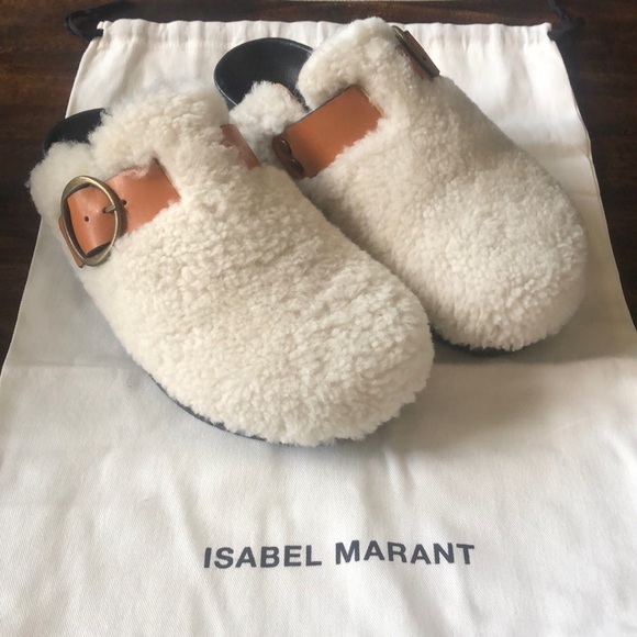 Isabel Marant Mirst Shearling Slide $890 - Picture 1 of 16